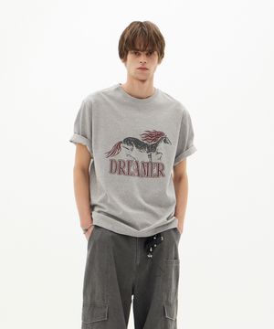 Wild Dreamer 프린트 티셔츠 그레이