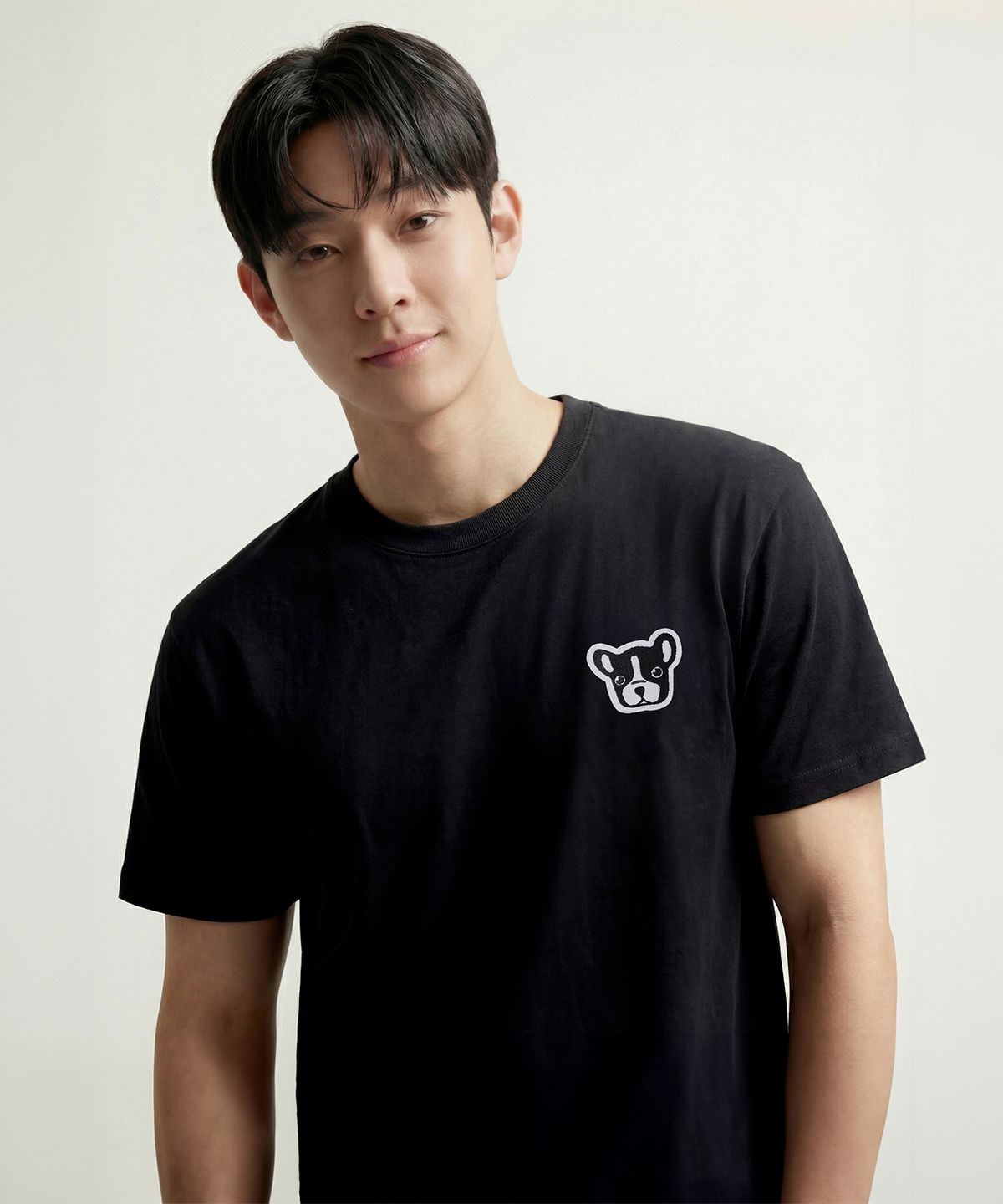 옥스타(OKSTAR) 불독 자수패치 반팔티