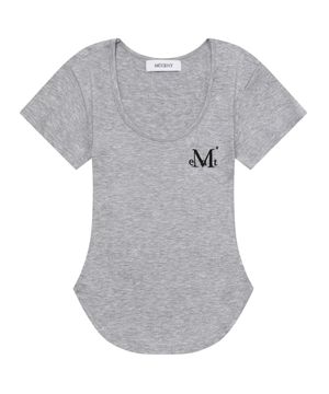 뮤즈컷 유넥 크롭 굴림 반팔 티 (5컬러)