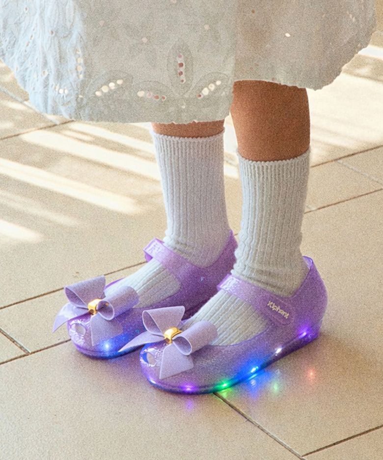 LED 클로에 라이팅 여아 젤리슈즈