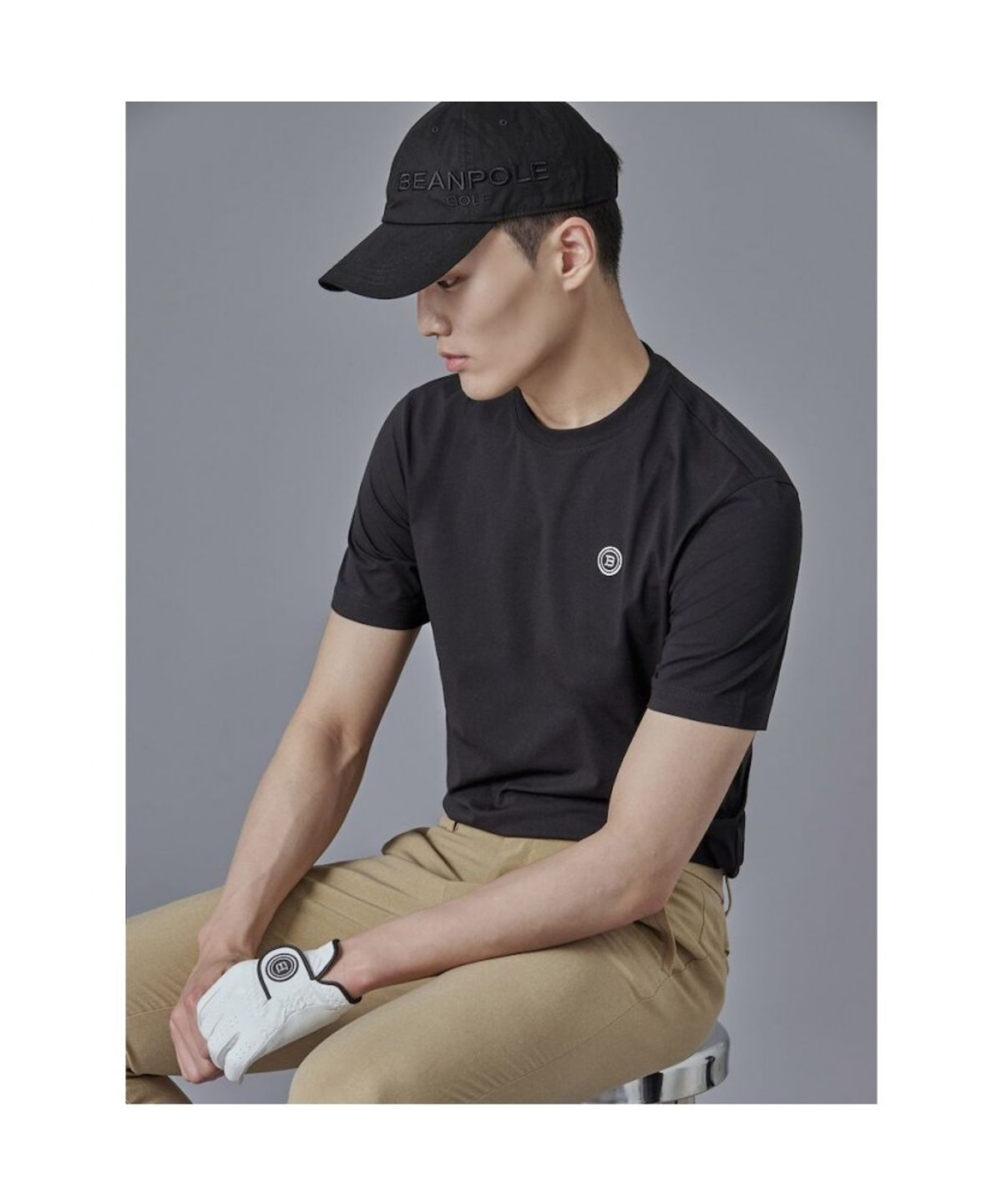 빈폴골프(BEANPOLE GOLF) UNI 소로나 반팔 편한 티셔츠 - 블랙