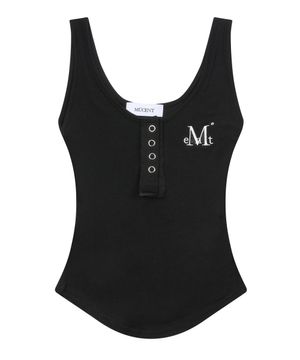 하링 시그니처 로고 스냅 버튼 유넥 슬리브리스 (5컬러)