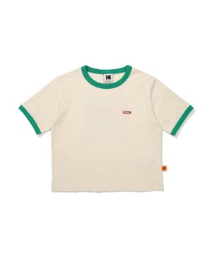 브리즈팝 그래픽 링거 반팔 티셔츠 우먼 IVORY