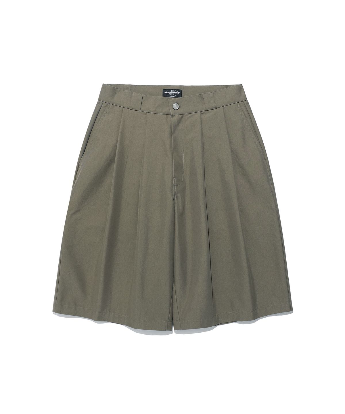나이스고스트클럽(NICEGHOSTCLUB) BERMUDAS TWO TUCK WORK SHORTS_BROWN(NG2FMUPA61A)