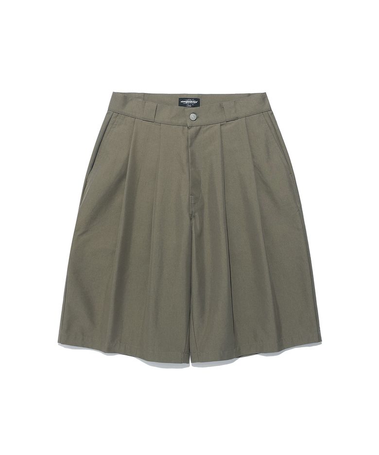 BERMUDAS TWO TUCK WORK SHORTS_BROWN(NG2FMUPA61A)