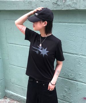 3STARS SYMBOL CROP SLIM TEE_BLACK(NG2FMFT538A)