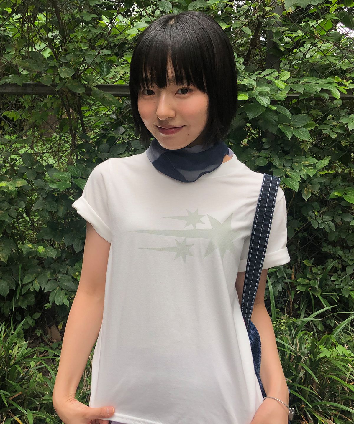 나이스고스트클럽(NICEGHOSTCLUB) 3STARS SYMBOL CROP SLIM TEE_WHITE(NG2FMFT538A)