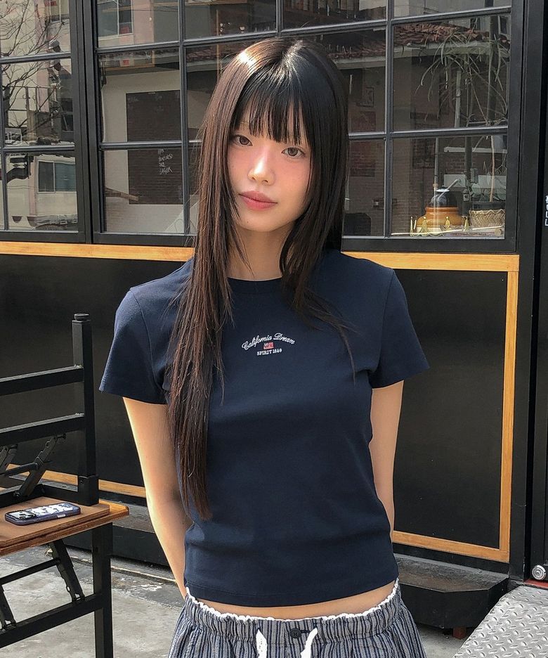 [무신사 단독] USA Embroidery Small Logo T-shirt / WHRAG2441F