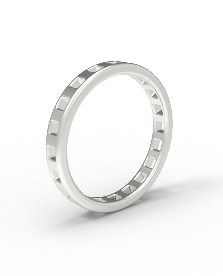 WIN SQUARE RING (1R) [STERLING SILVER] 미니멀 디자인 925 실버 링 도형 반지