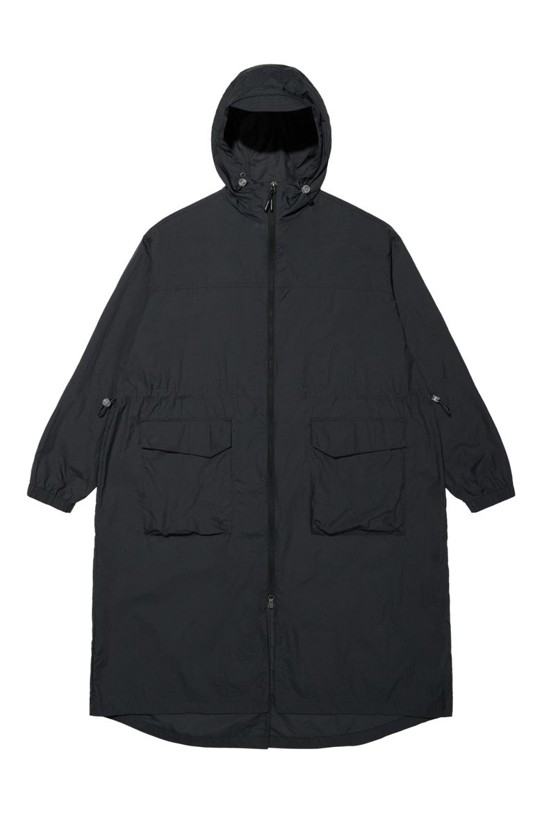 LIGHT WEIGHT LONG HOOD PARKA (CHARCOAL)