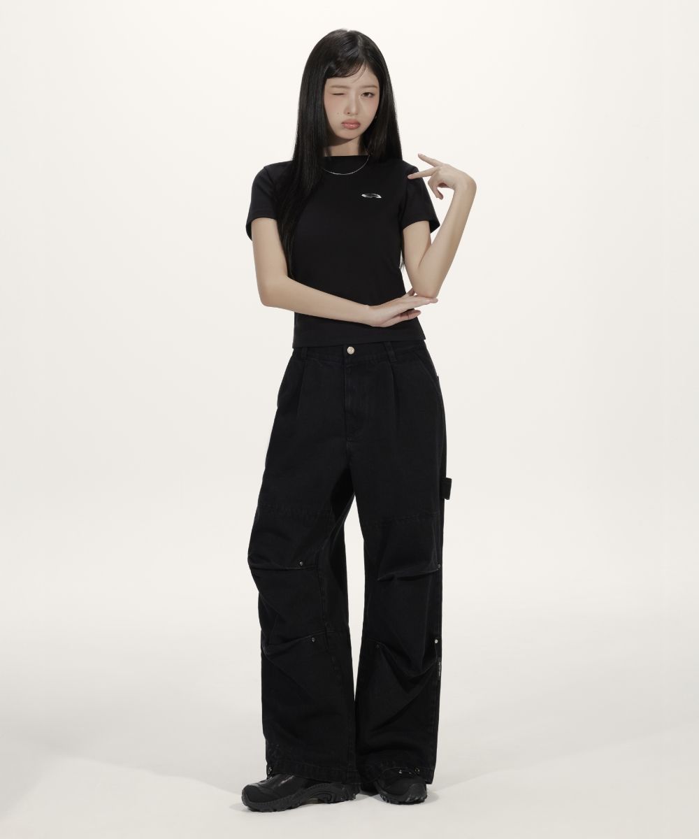 ☆OPENING PROJECT☆RIVET CARPENTER PANT MUSINSA | OPENING PROJECT Rivet Carpenter Pant - Black