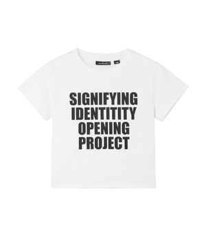 W Signifying Cropped T Shirt - White