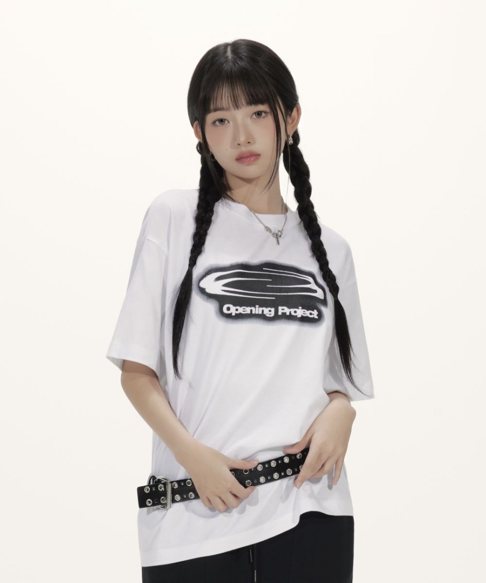 ★OPENING PROJECT★Identity T Shirt - White★送料・関税込★ MUSINSA | OPENING PROJECT Identity T Shirt - Sprayed White
