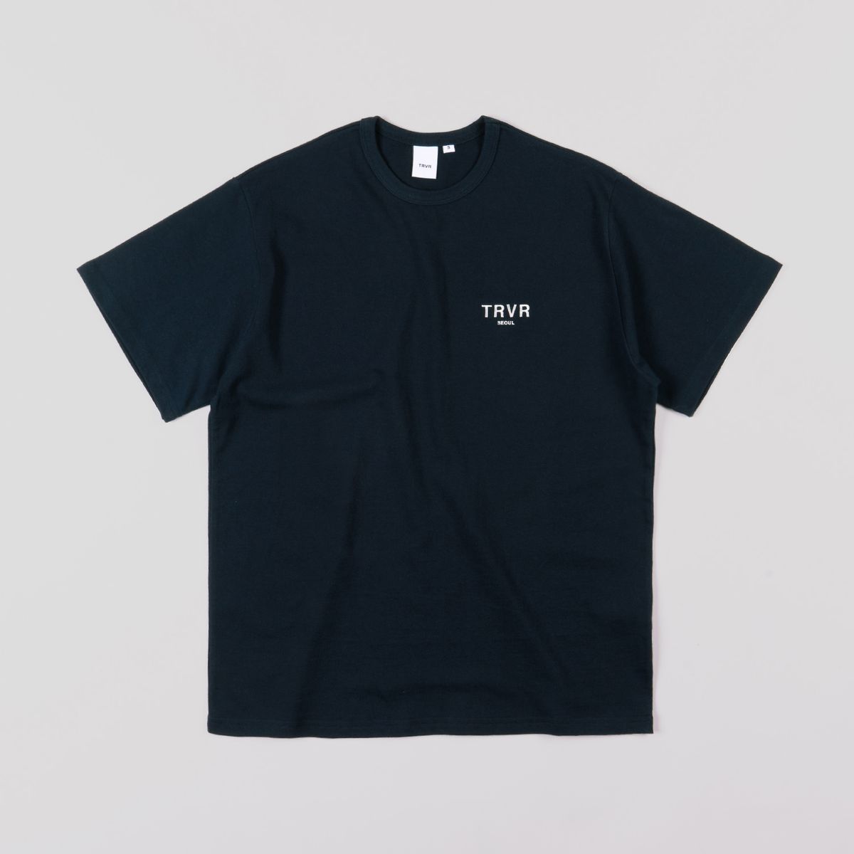티알브이알(TRVR) Short Sleeve Embroidery Navy
