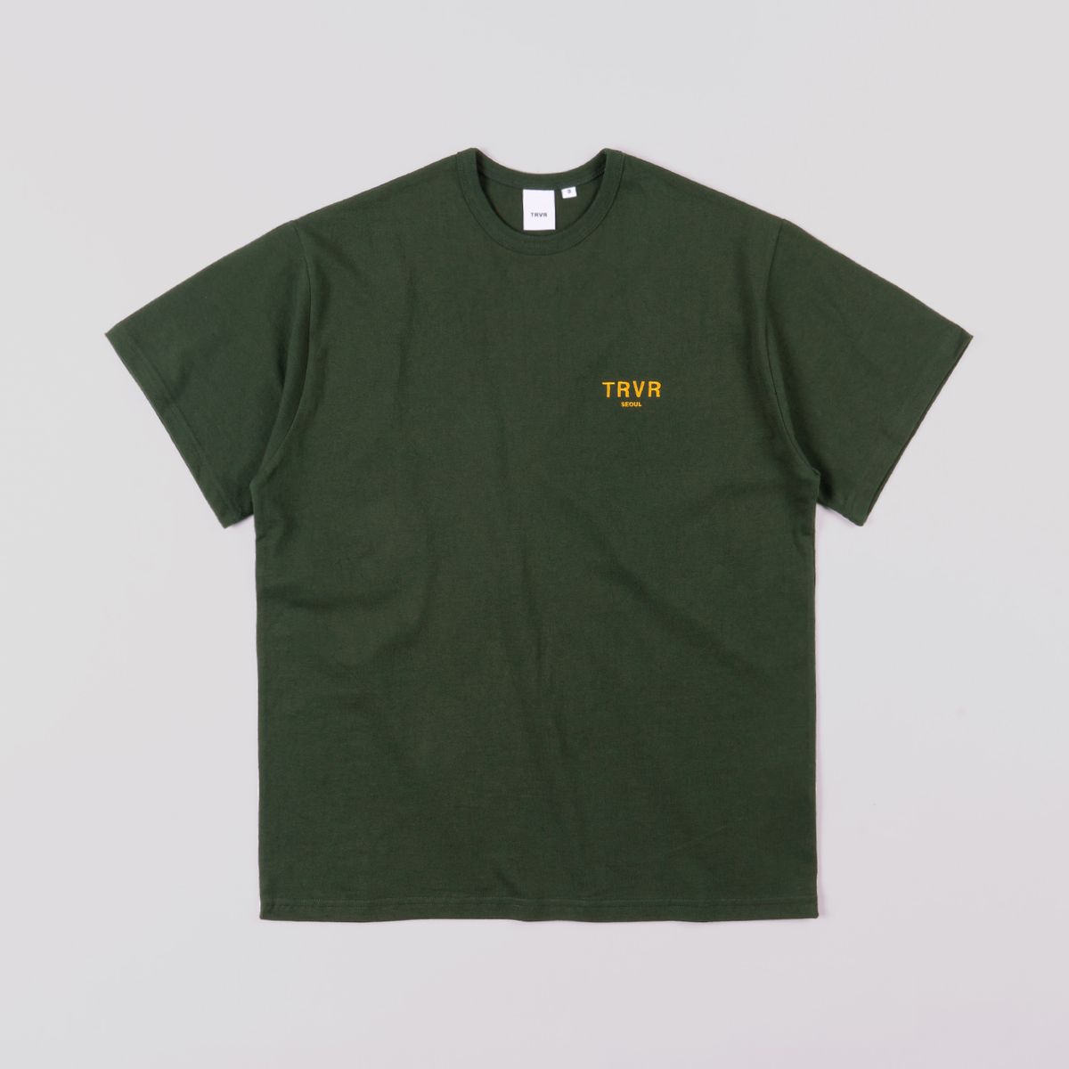 티알브이알(TRVR) Short Sleeve Embroidery Deep Green