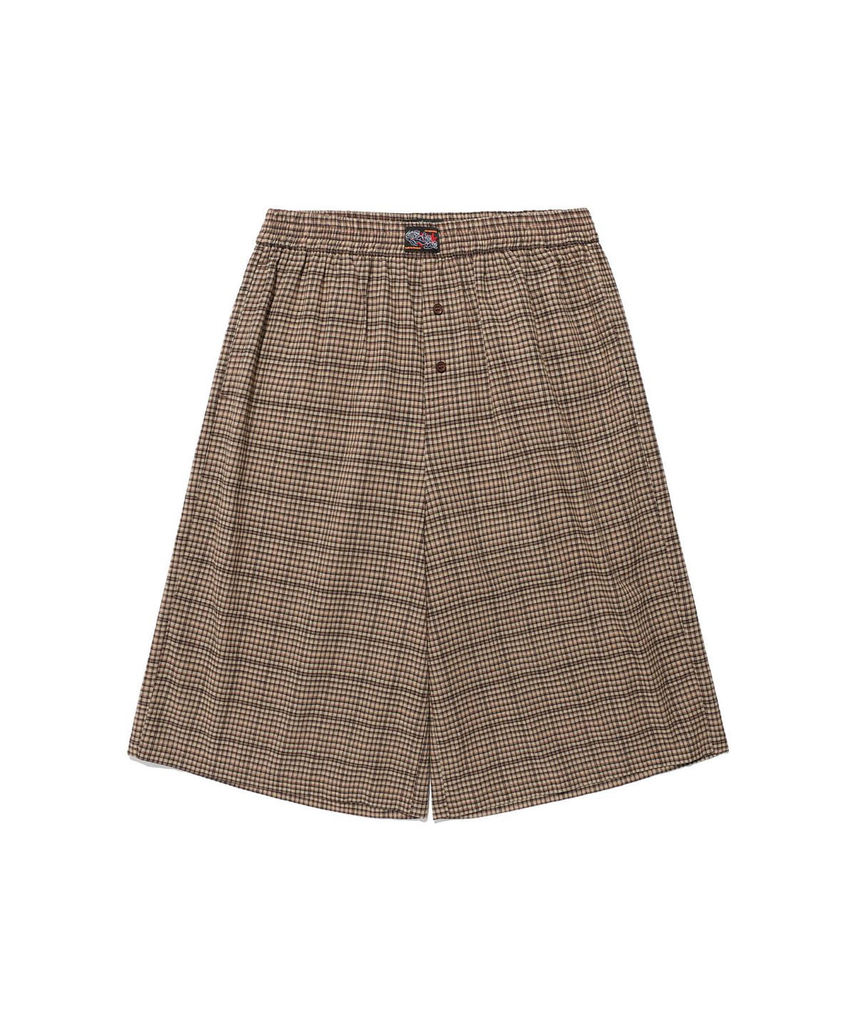나이스고스트클럽(NICEGHOSTCLUB) CHECK BOX SHORTS_BEIGE(NG2FMUPA63A)