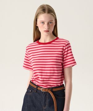 MULTI STRIPED T-SHIRT RED