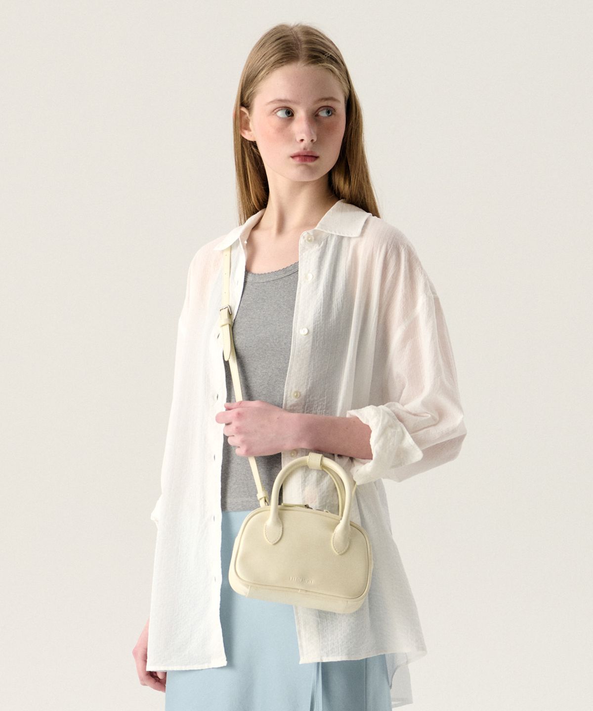 튜드먼트(TTUDEMENT) SORBET MINI TOTE BAG WHITE