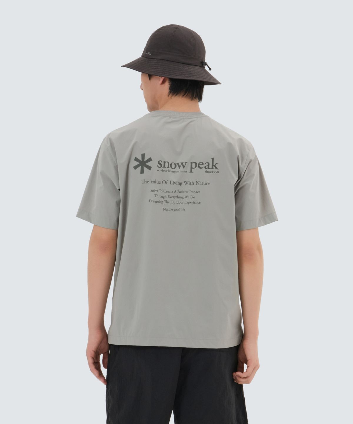 스노우피크 어패럴(SNOWPEAK APPAREL) 씬테크 베이직 반팔 티셔츠 (S25MUSTS31) Fog Gray