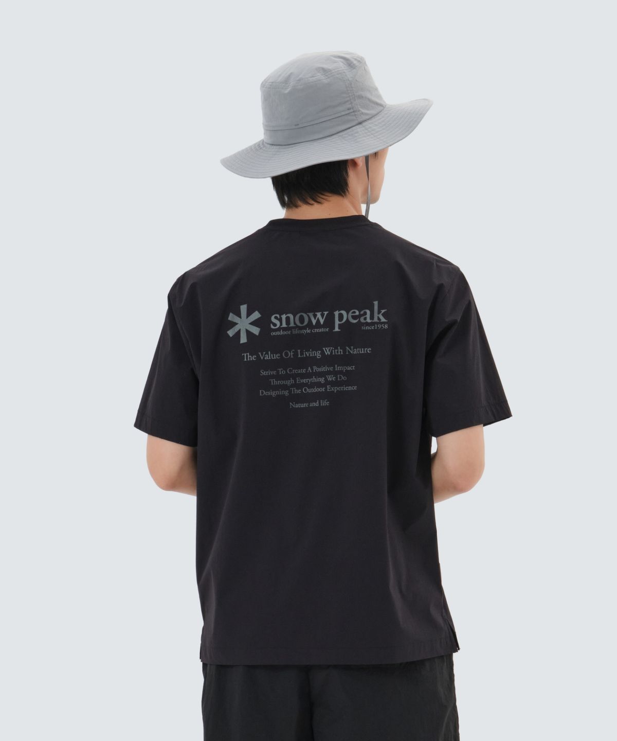 스노우피크 어패럴(SNOWPEAK APPAREL) 씬테크 베이직 반팔 티셔츠 (S25MUSTS31) Black