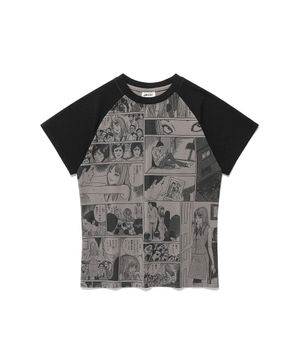 JUNJI ITO MANIAC CARTOON RAGLAN MINI TEE_GREY(NG2FMFT582B)