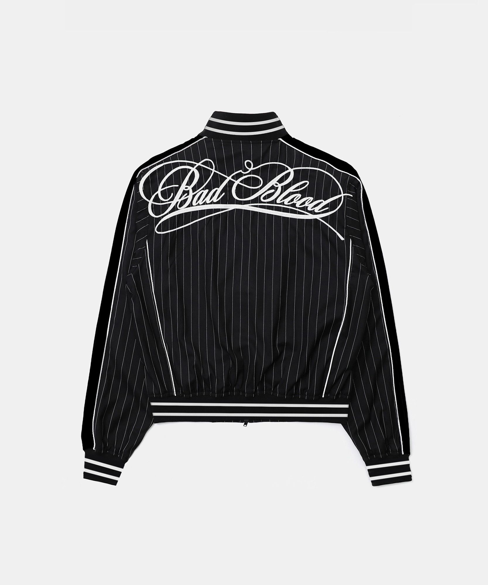 BADBLOOD ♥ Dark Classic Pinstripe Track Jacket Dark Classic Pinstripe Track Jacket - Black – BADBLOOD TAIWAN