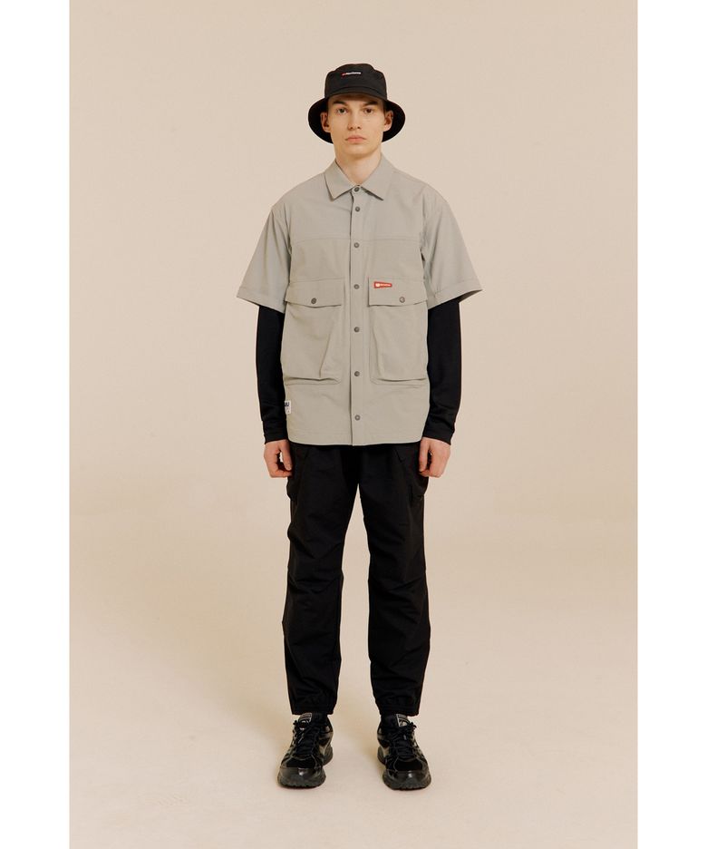 반팔 셔켓 LIGHT GREY