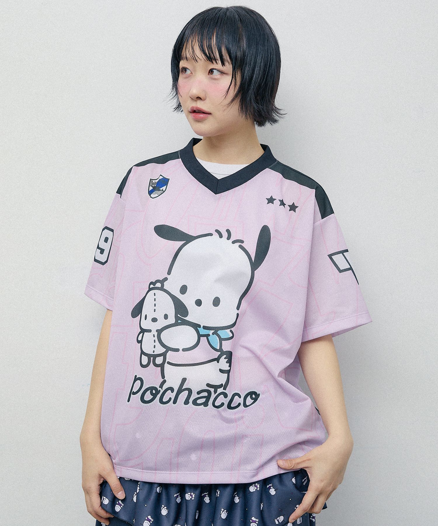 Wai Kei☆Pochacco Mesh Half Sleeve T-shirt MUSINSA公式 | WAI KEI Pochaco Mesh Short Sleeve T-shirt Pink
