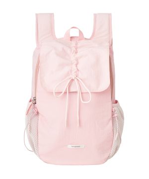 나일론 셔링 리본 백팩 [PINK]