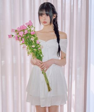 젠티 오프숄더 원피스 [WHITE]