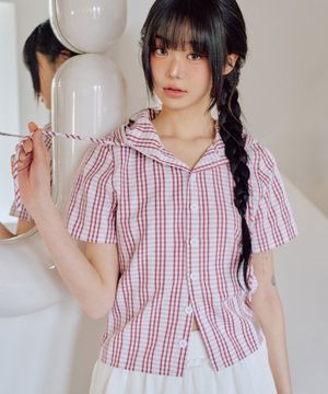 쥴리 하프 후드 셔츠 [RED]