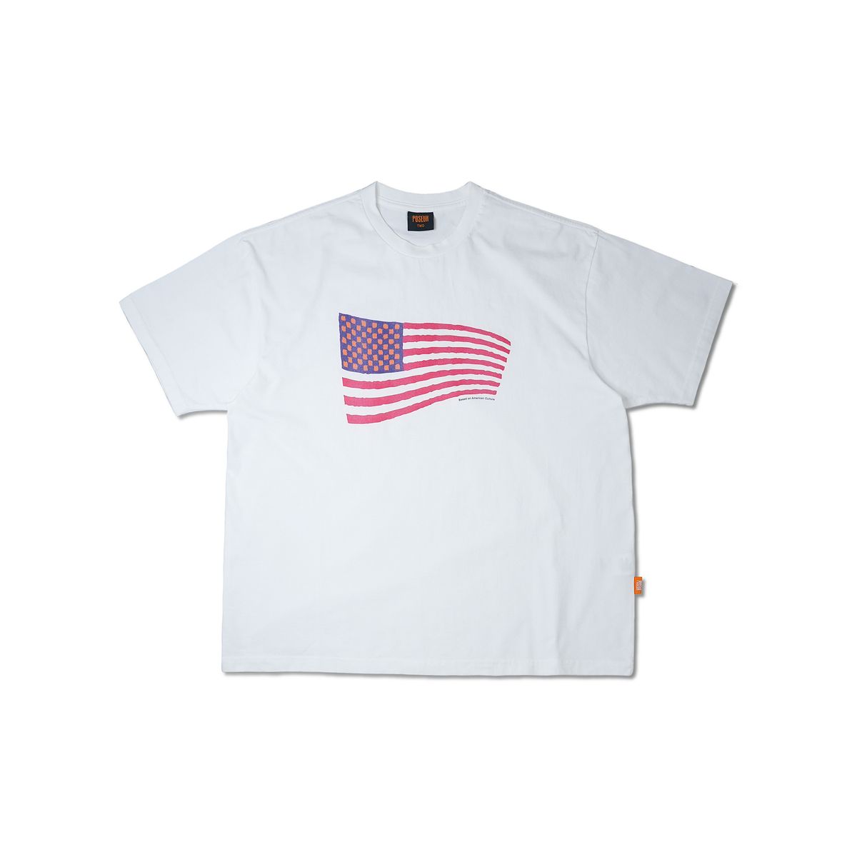 피오에스알(POSR) CHECK AND STRIPES TEE / WHITE
