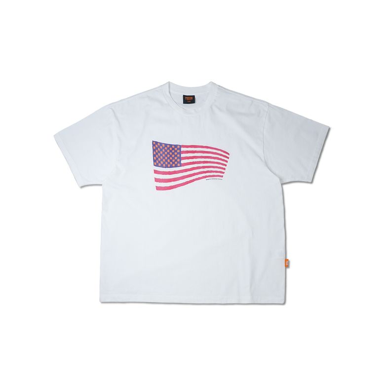 CHECK AND STRIPES TEE / WHITE