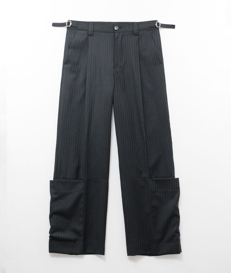 Calf Wrap Pants_____deep charcoal (dead stock fabric)
