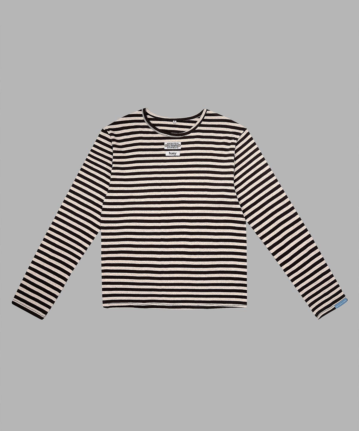 휴이(HUEY) Stripe Border Tee Oatmeal brown