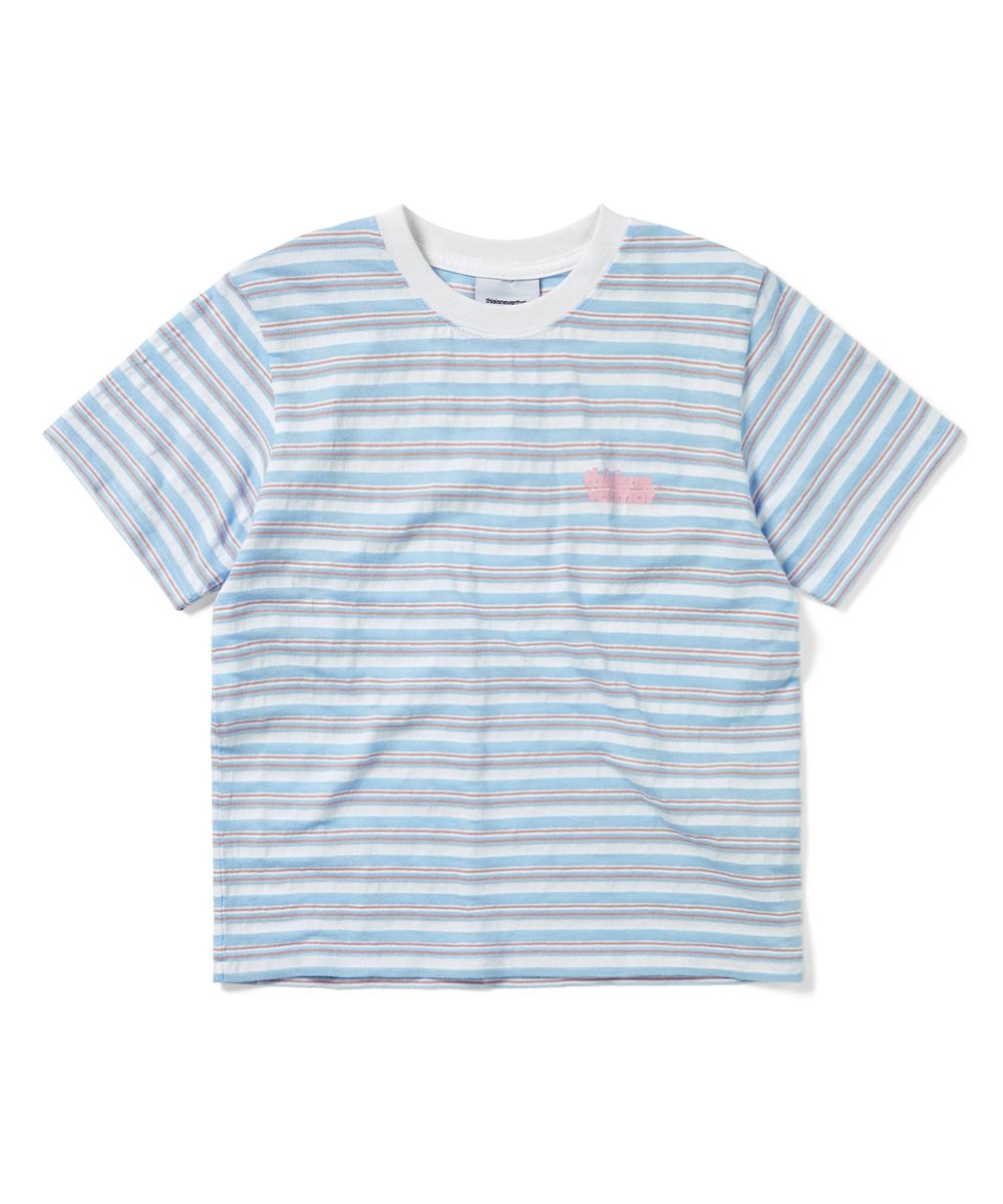 Striped W Tee White