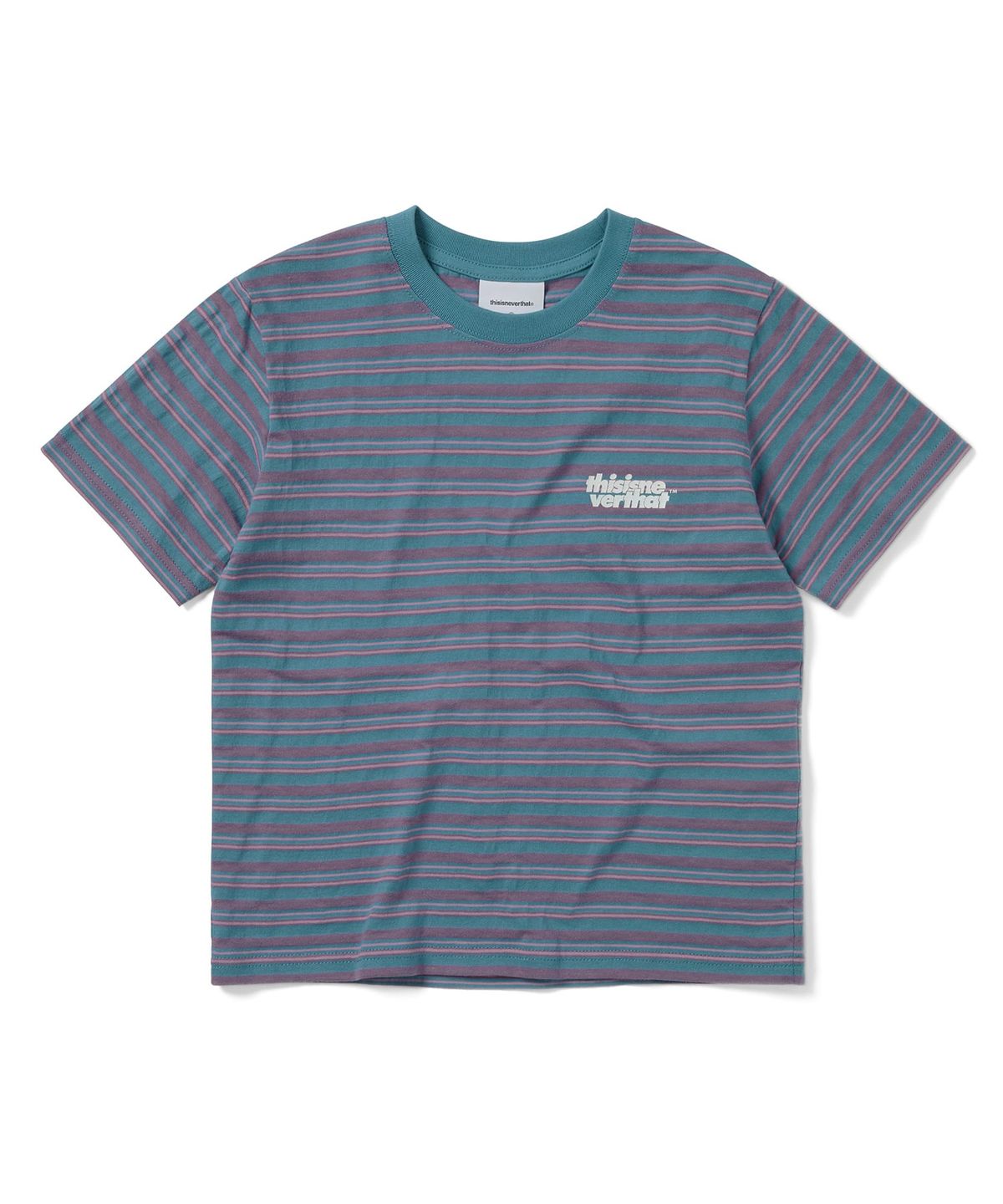 디스이즈네버댓(THISISNEVERTHAT) Striped W Tee Light Blue