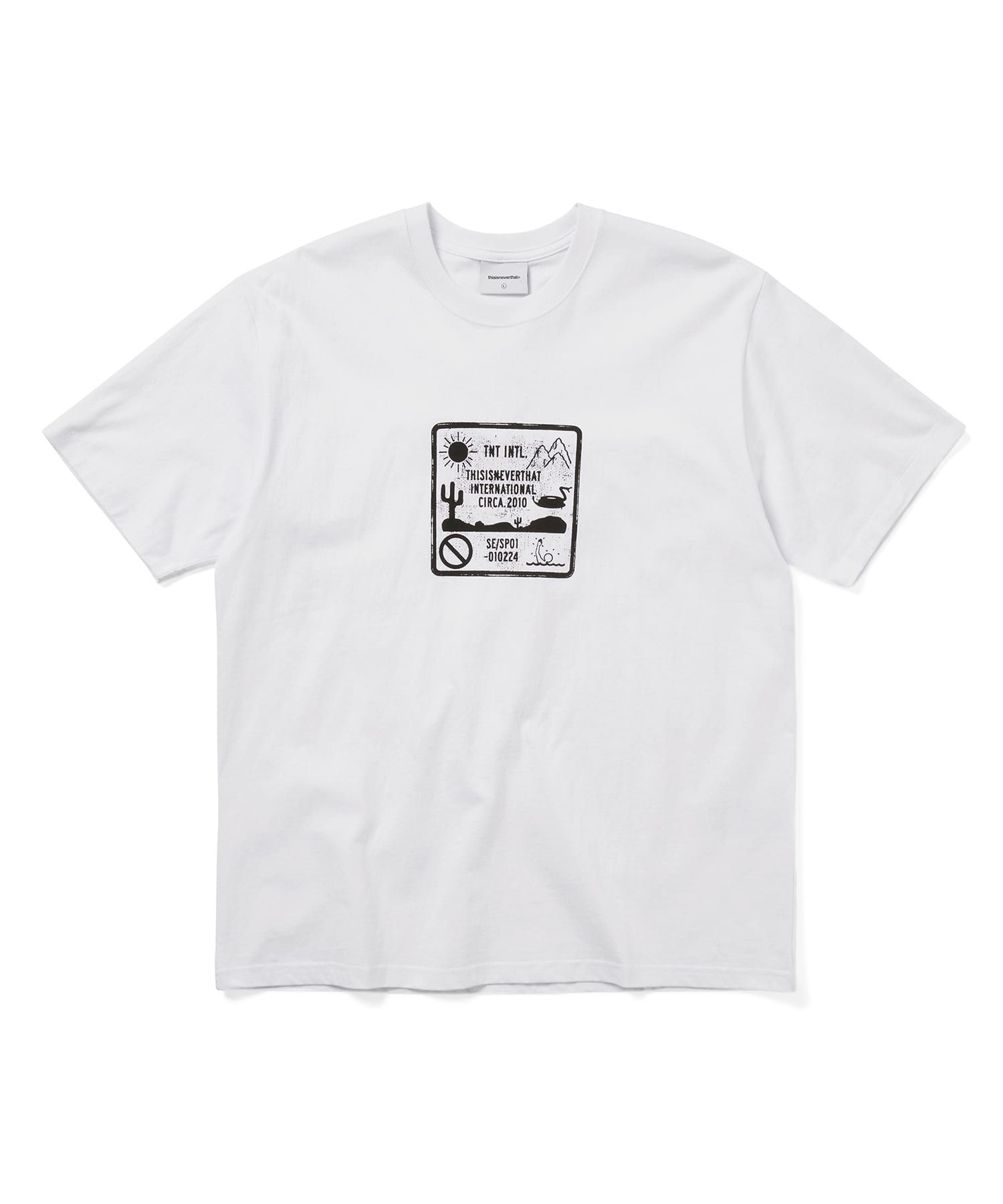 ★thisisneverthat★ Caution Sign Tee White TN251TTSST07WHT MUSINSA | thisisneverthat® Caution Sign Tee White
