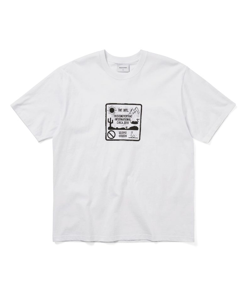 Caution Sign Tee White