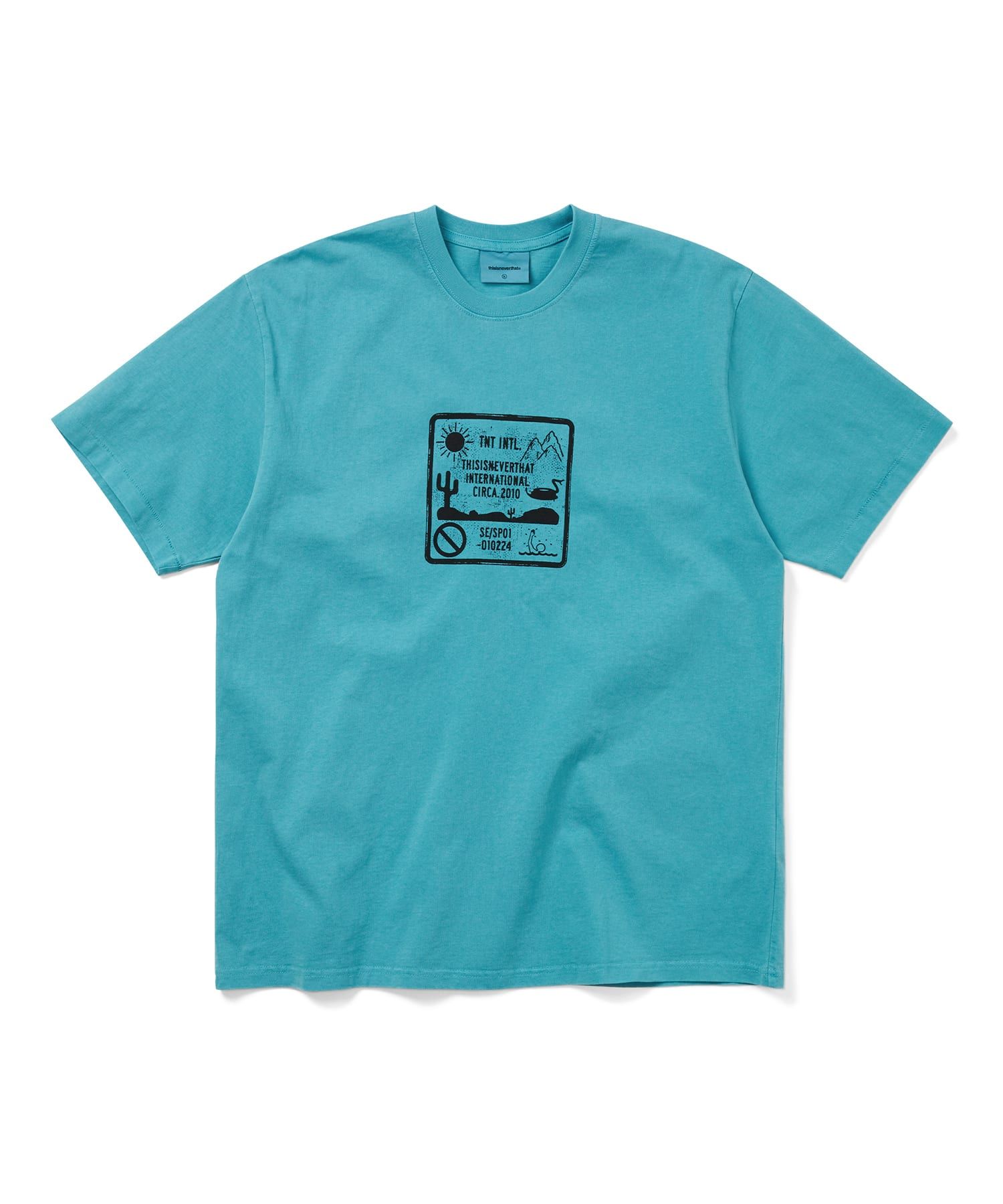 ★thisisneverthat★ Caution Sign Tee Teal TN251TTSST07TEL MUSINSA | thisisneverthat® Caution Sign Tee Teal