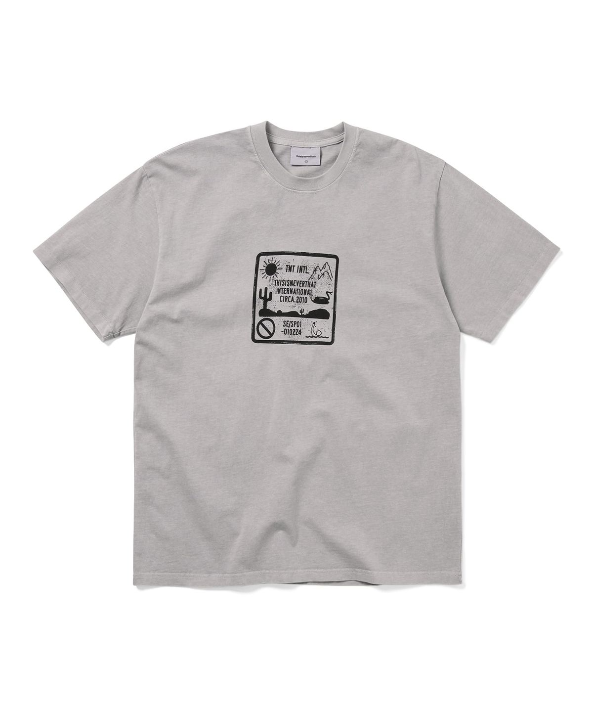 디스이즈네버댓(THISISNEVERTHAT) Caution Sign Tee Grey