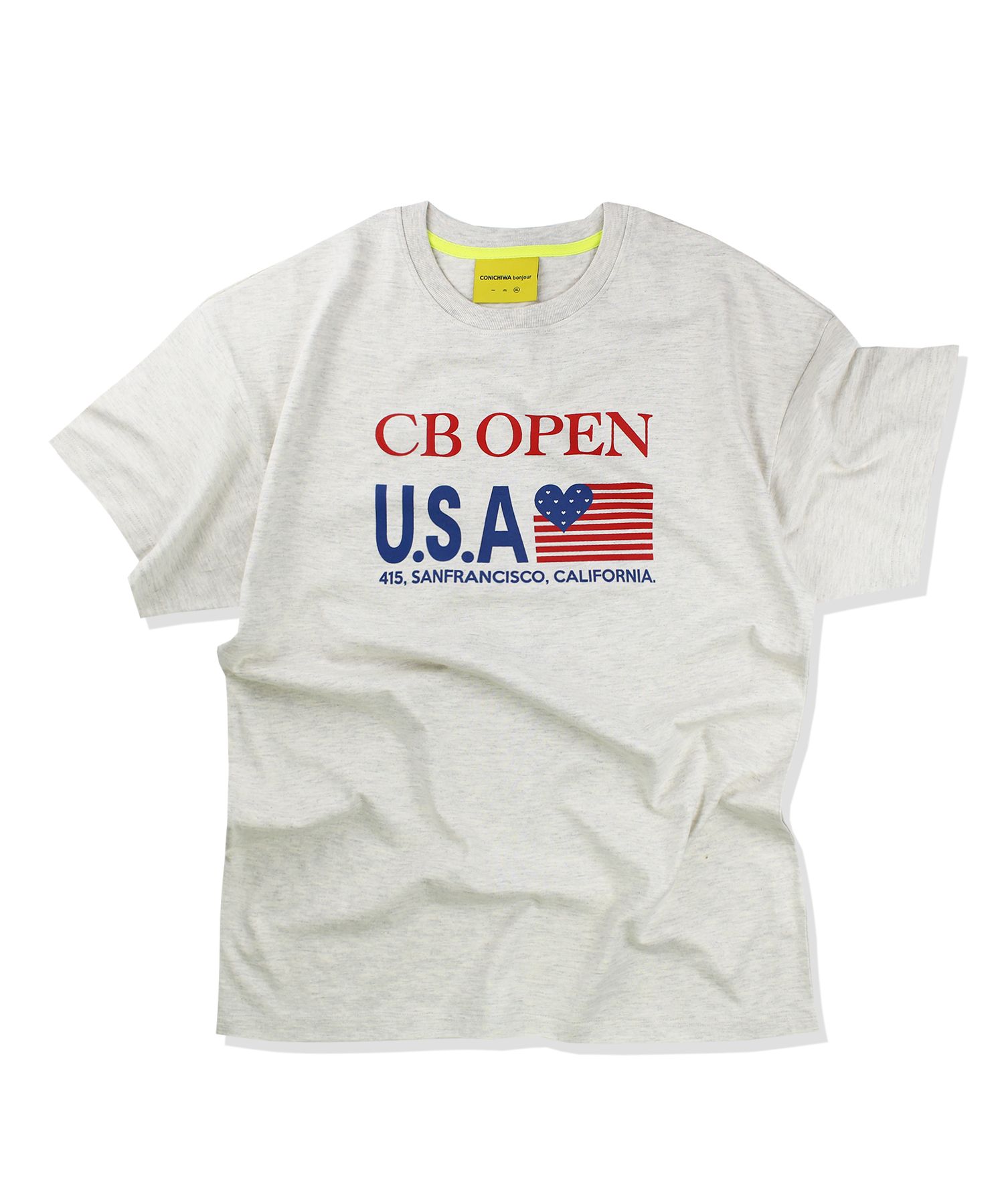 ◆CONICHIWA bonjour◆ Sporting MTM(OATMEAL/RED) MUSINSA | CONICHIWA BONJOUR Classic Sporting Tea (Oatmeal)