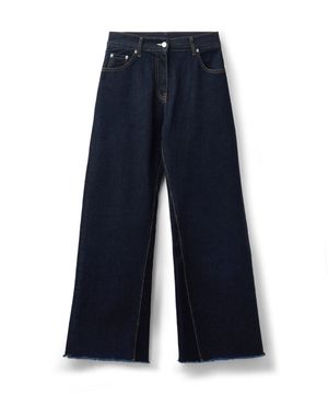 Washed Bootcut Denim Pants Indigo