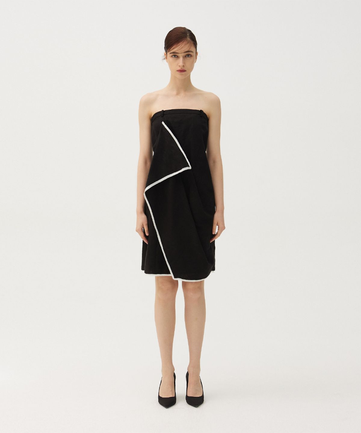 므아므(MMAM) Linen stitch drape dress