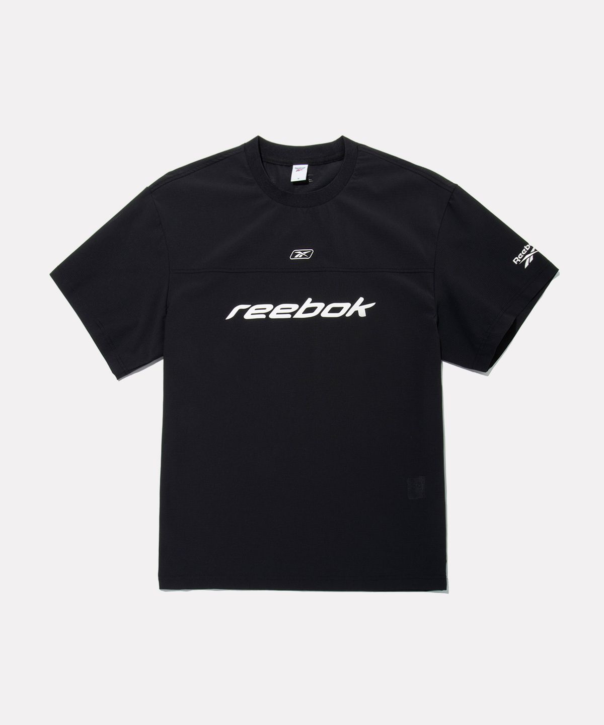 리복(REEBOK) 메쉬 우븐 티셔츠 - 블랙