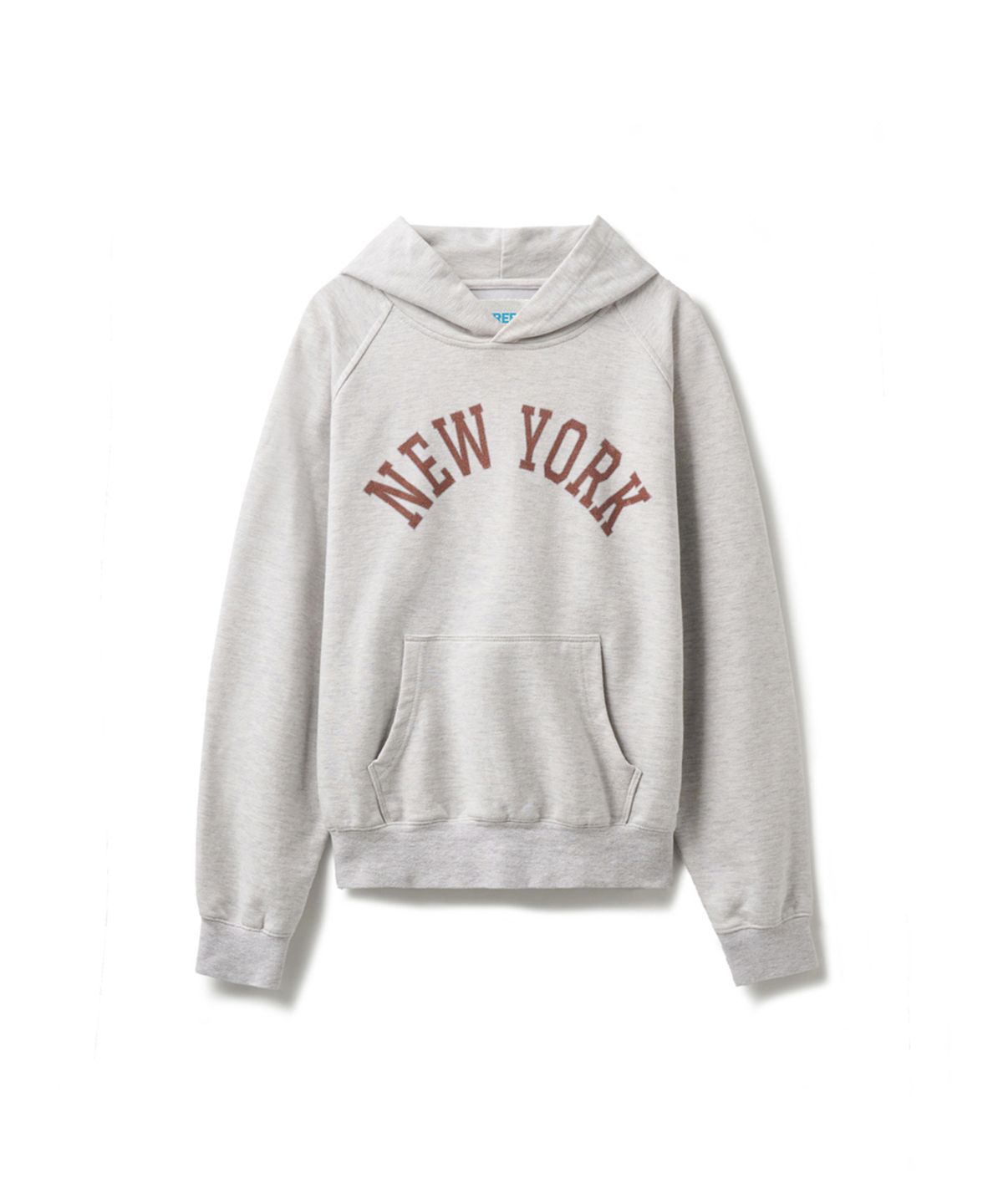 에르에르(ERER) Vintage Painted Raglan Hoodie White Melange