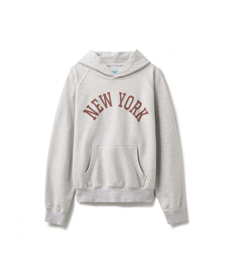 Vintage Painted Raglan Hoodie White Melange