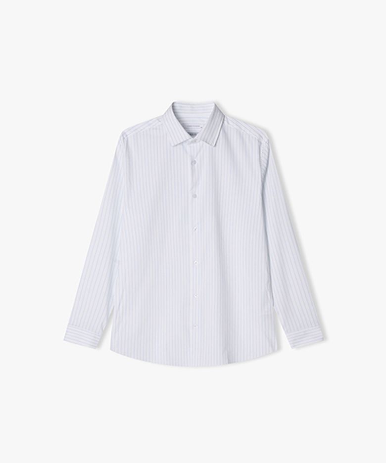[25SS] LLS31593 블루 슬림핏 레귤러 카라 비즈니스 셔츠