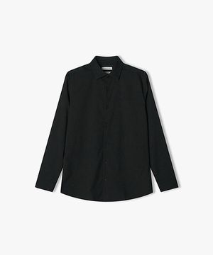 [25SS] LLS31592 블랙 슬림핏 레귤러 카라 비즈니스 셔츠