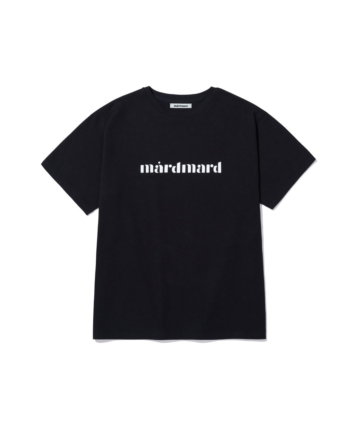 마드마드(MARDMARD) 에센셜 로고 티셔츠-블랙